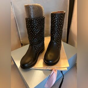 Lanvin Black Kids calf hair leather Boots size US9.5